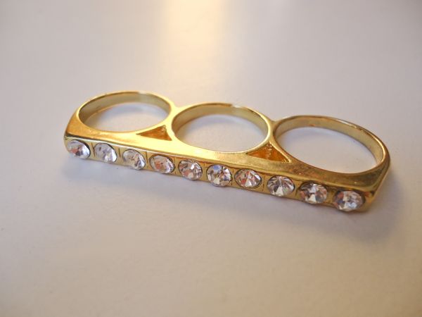 Anel line strass